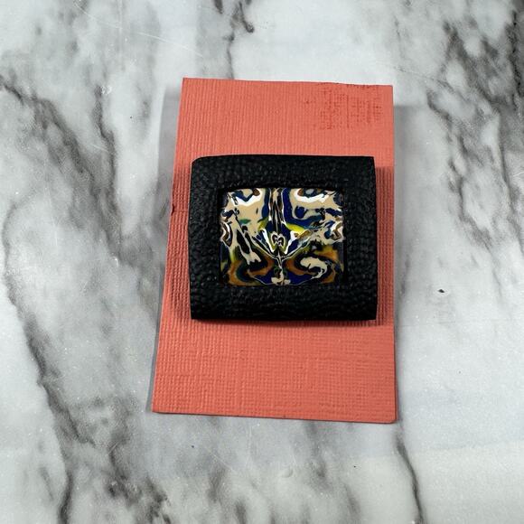 Handmade Polymer Clay Necklace & Brooch Abstract Design Artisan Folk Art Lot 2 - Picture 7 of 11